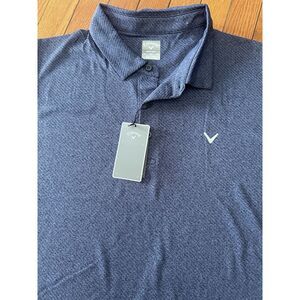 NWT Callaway XL UPF Moisture Wicking Golf Shirt  Graphic Peacoat Heather